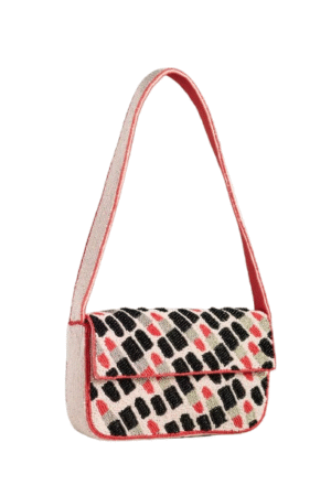 Zayana Beaded Bag: Lipstick (symbol Edition)