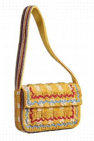 Zayana Beaded Bag: Playful Plaid (Geometric Edition)