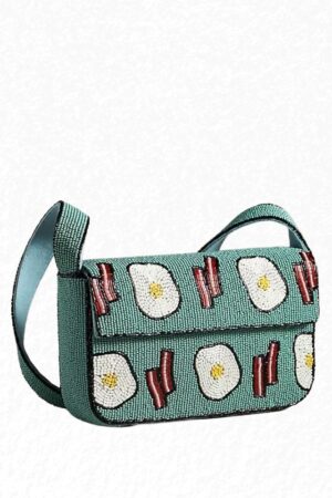 Orchard Delight Eggs & Bacon Beaded Bag