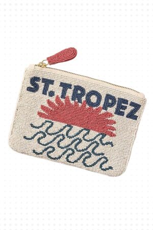 The Zayana Large Beaded Wallet- St. Tropez
