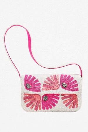 Zayana Beaded Bag: Celandine Pink