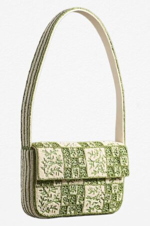 Zayana Beaded Bag: Light Green